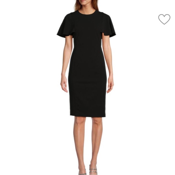Calvin Klein Flutter Sleeve Sheath Dress - Picture 1 of 4